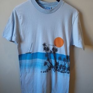Ocean Pacific OP Wraparound print Shirt M Made In USA Surfwear